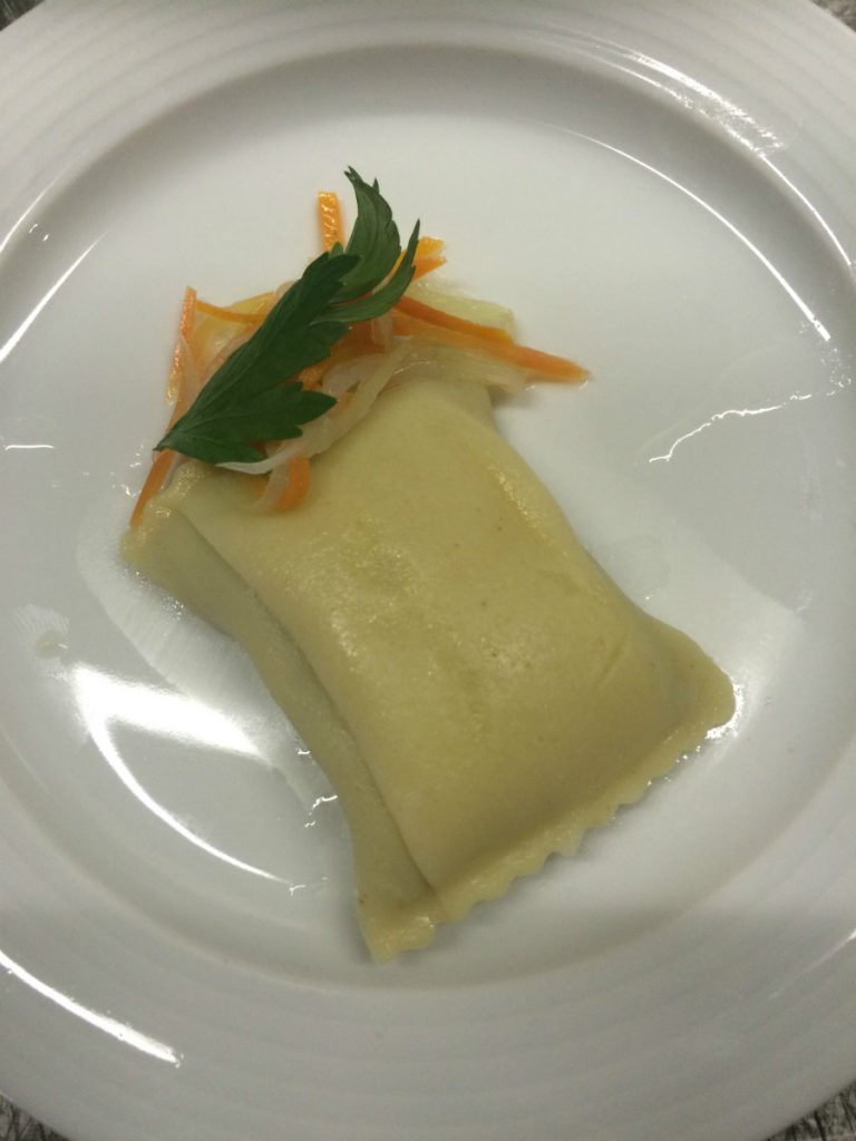 Vegetarische Maultasche im Deutschen Pavillon