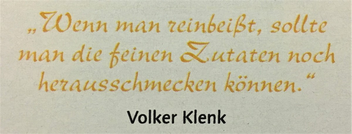 Aus dem Interview mit ARD Buffet