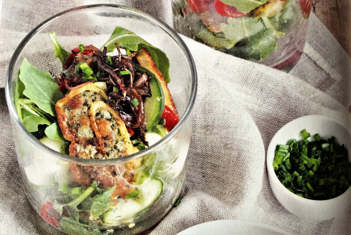 Maultaschen-Salat im Glas