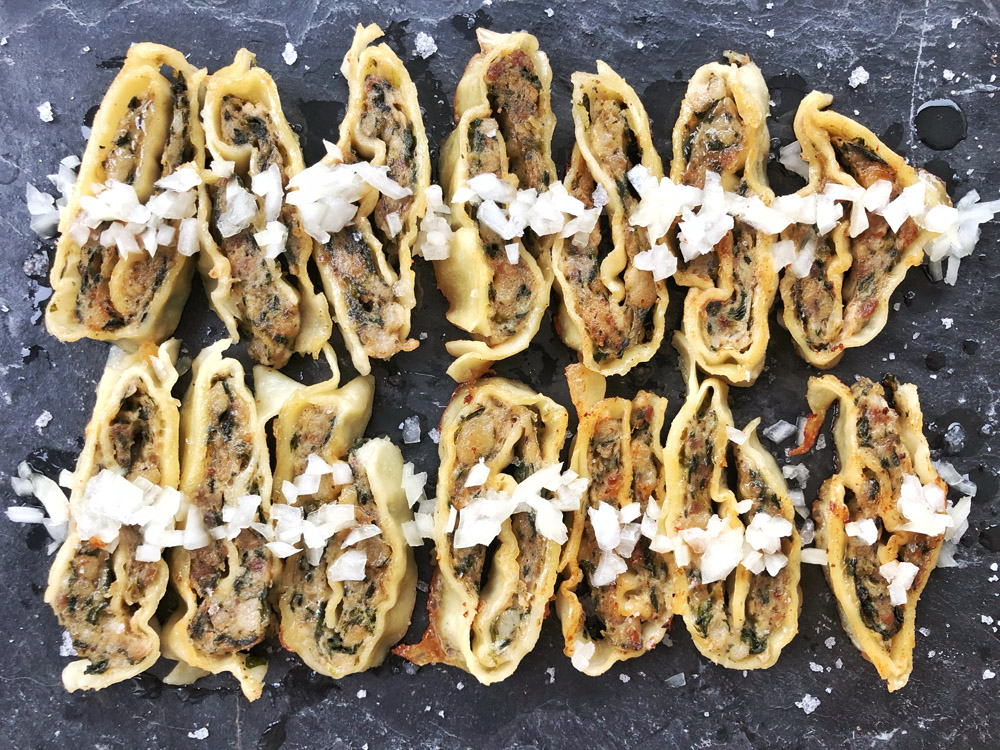 Lauwarmer Maultaschen-Salat